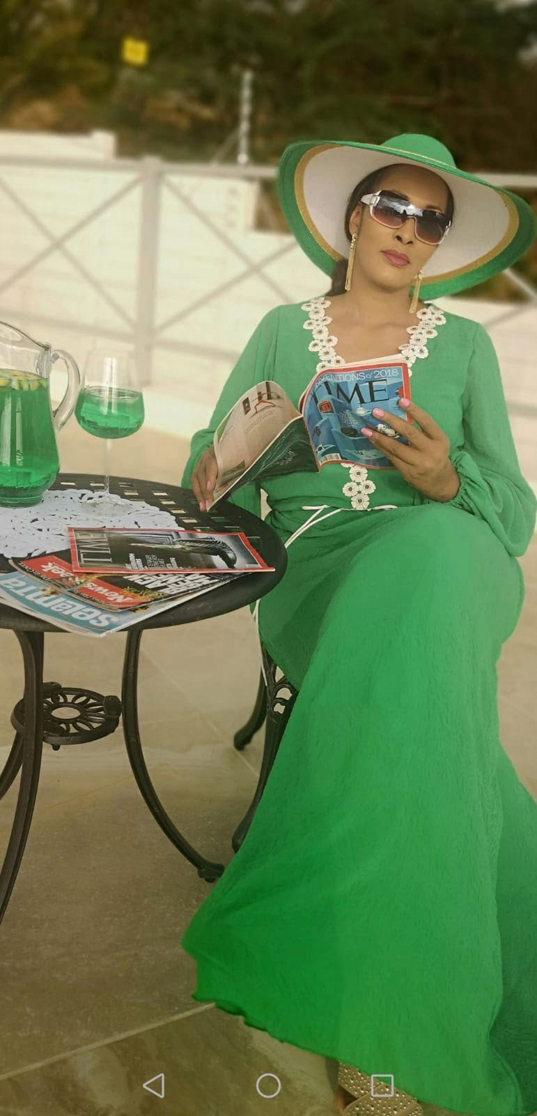 Bianca Ojukwu Dazzles In Green In ‘stay at home’ relaxation Mode